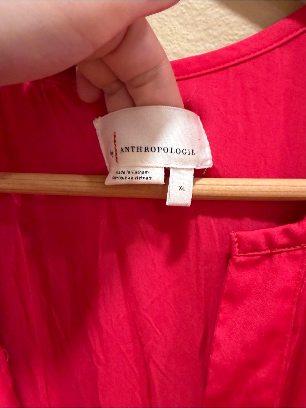Anthropologie Somerset Bright Pink Satin Tiered Maxi Dress - Elegant V-Neck XL - Picture 11 of 12